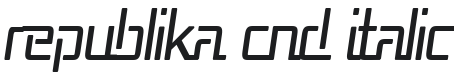 Republika Cnd Italic Font Preview