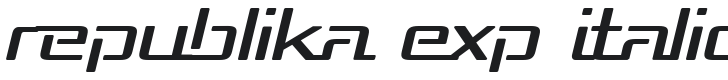 Republika Exp Italic Font Preview