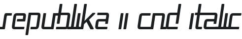 Republika II Cnd Italic Font Preview