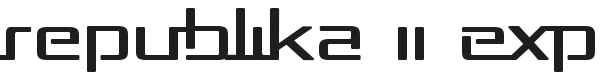 Republika II Exp Font Preview