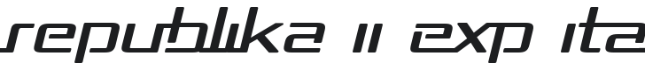 Republika II Exp Italic Font Preview
