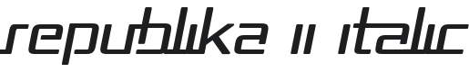 Republika II Italic Font Preview