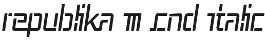 Republika III Cnd Italic Font Preview