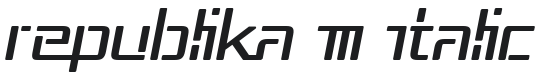 Republika III Italic Font Preview