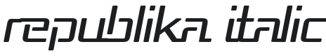 Republika Italic Font Preview