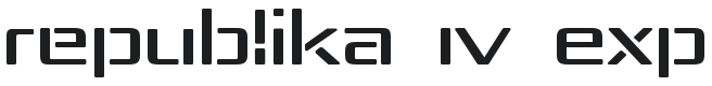 Republika IV Exp Font Preview