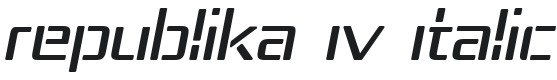 Republika IV Italic Font Preview