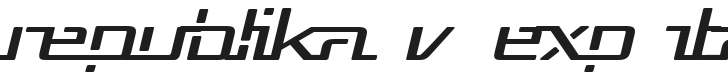 Republika V Exp Italic Font Preview