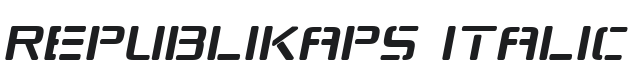 Republikaps Italic Font Preview
