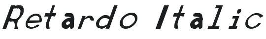 Retardo Italic Font Preview