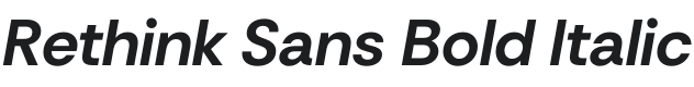 Rethink Sans Bold Italic Font Preview