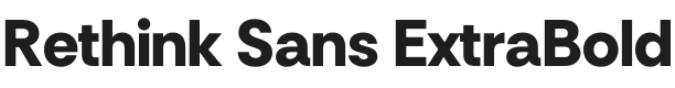 Rethink Sans ExtraBold Font Preview