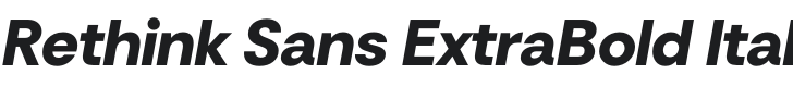 Rethink Sans ExtraBold Italic Font Preview