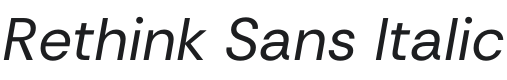 Rethink Sans Italic Font Preview