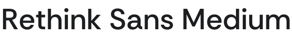 Rethink Sans Medium Font Preview