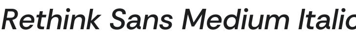 Rethink Sans Medium Italic Font Preview