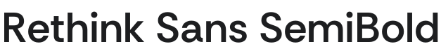 Rethink Sans SemiBold Font Preview
