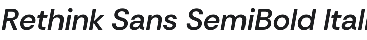 Rethink Sans SemiBold Italic Font Preview