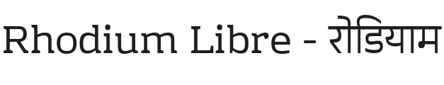 Rhodium Libre Font Preview