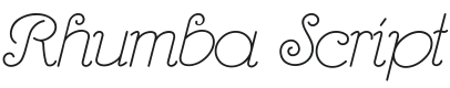 Rhumba Script Font Preview