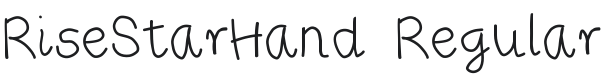 RiseStarHand Font Preview