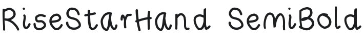 RiseStarHand SemiBold Font Preview