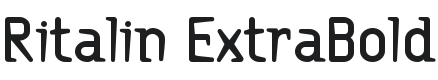 Ritalin ExtraBold Font Preview