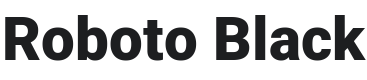 Roboto Black Font Preview