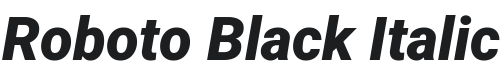 Roboto Black Italic Font Preview