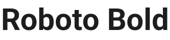 Roboto Bold Font Preview