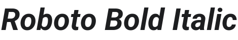 Roboto Bold Italic Font Preview