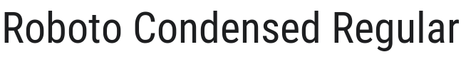 Roboto Condensed Font Preview