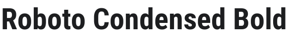 Roboto Condensed Bold Font Preview