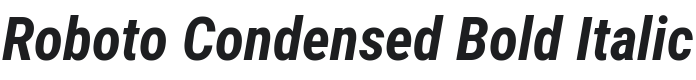 Roboto Condensed Bold Italic Font Preview