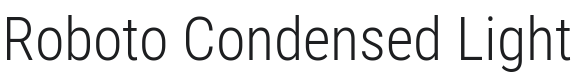 Roboto Condensed Light Font Preview