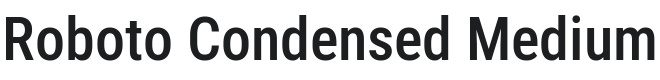 Roboto Condensed Medium Font Preview