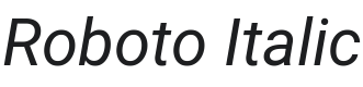 Roboto Italic Font Preview