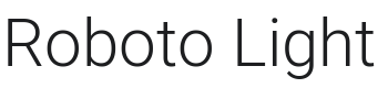 Roboto Light Font Preview
