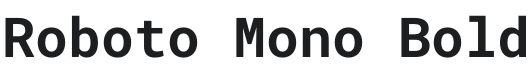 Roboto Mono Bold Font Preview