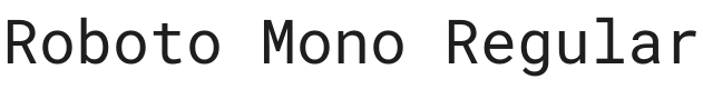 Roboto Mono Font Preview