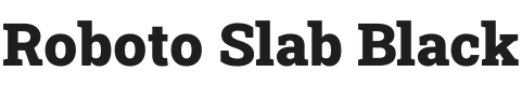 Roboto Slab Black Font Preview