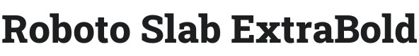 Roboto Slab ExtraBold Font Preview