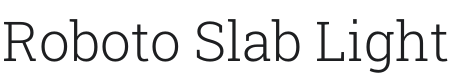 Roboto Slab Light Font Preview