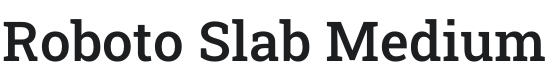 Roboto Slab Medium Font Preview