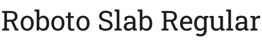 Roboto Slab Font Preview