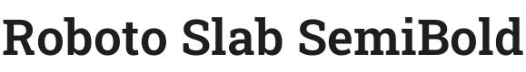 Roboto Slab SemiBold Font Preview