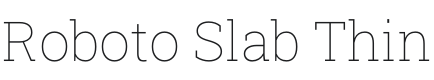 Roboto Slab Thin Font Preview
