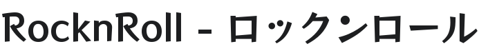 RocknRoll One Font Preview