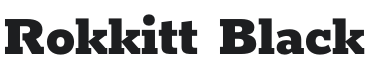Rokkitt Black Font Preview