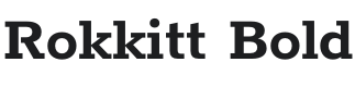 Rokkitt Bold Font Preview